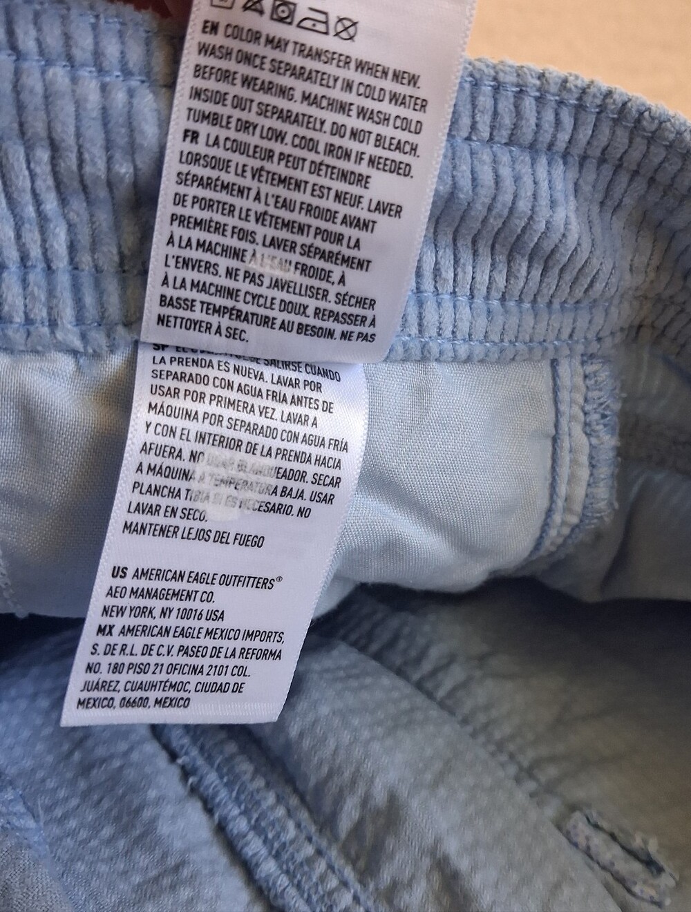 aeo ♡ super high rise baggy wide leg stretch corduroy cargo 4981 gorpcore - Picture 11 of 12